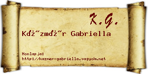 Kázmér Gabriella névjegykártya