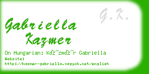 gabriella kazmer business card